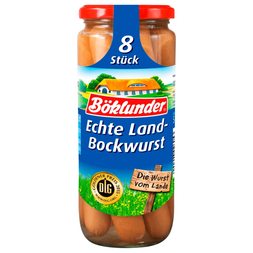 Böklunder Echte Land-Bockwurst in Eigenhaut 360g, 8 Stück